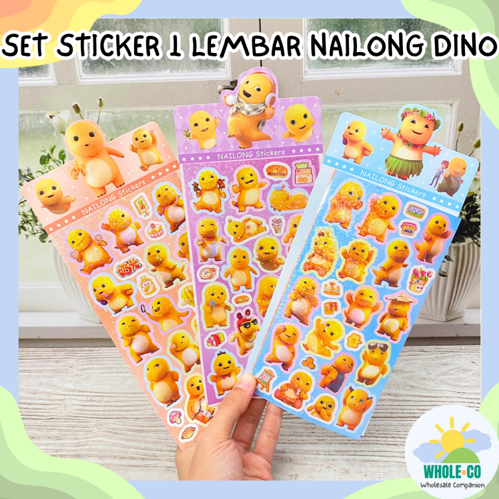 1 Sheet Nailong Dino Premium Sticker Pack Gemoy Yellow Cute Unique ...