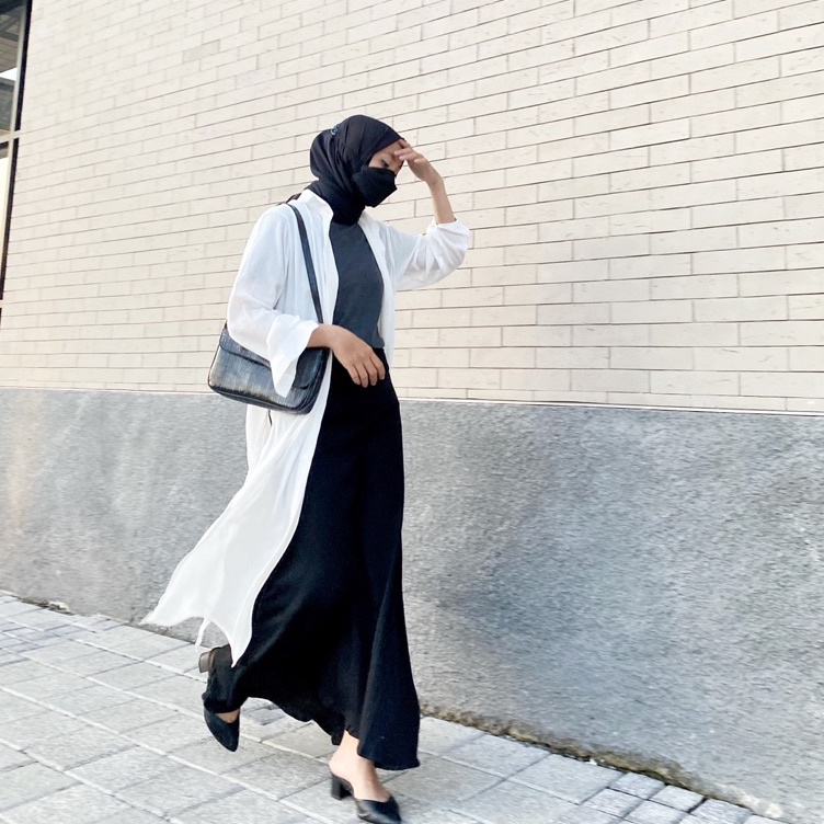 CODE V94T Long Plain Tunic Long Rempel Long Outer Tunic | Shopee ...