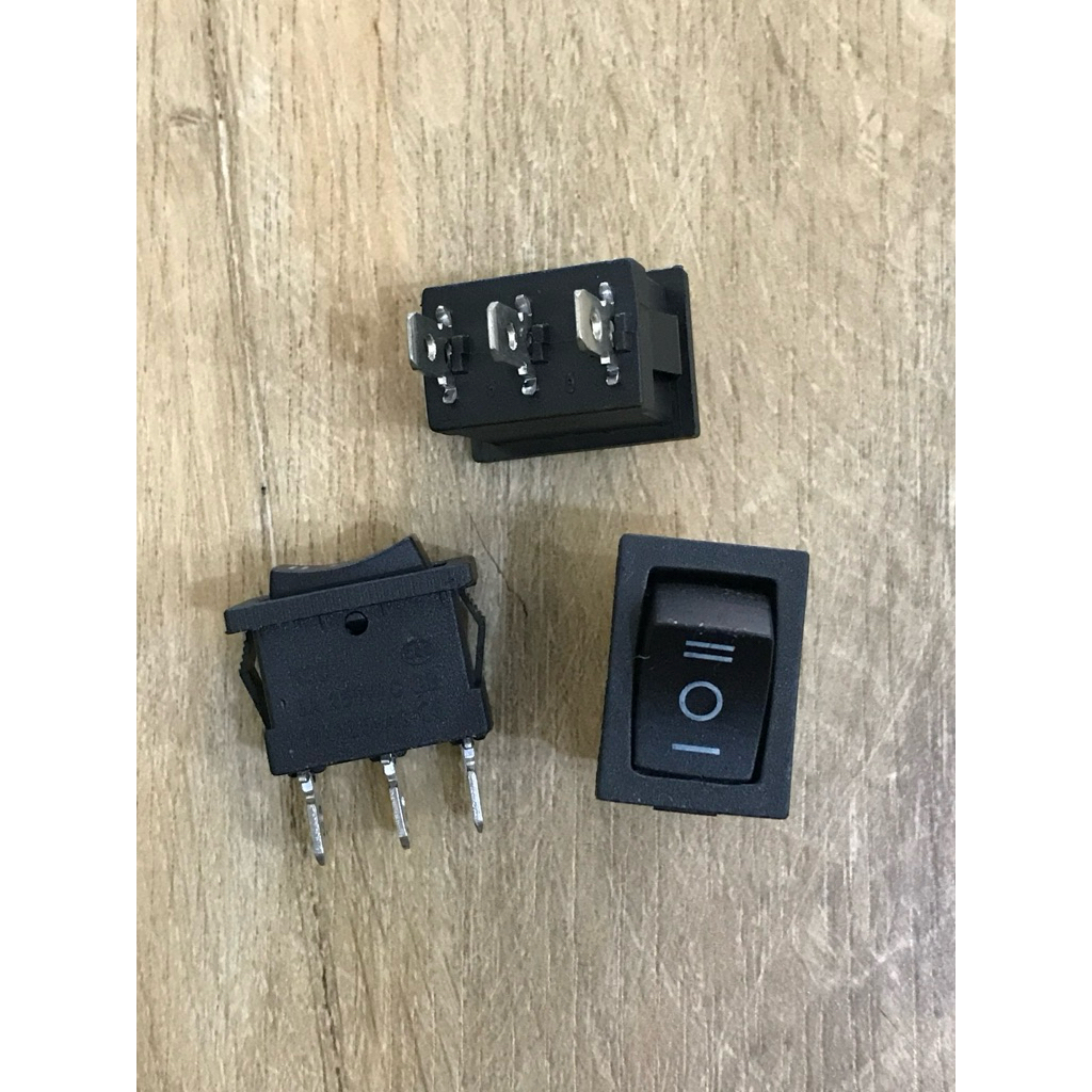 ROCKER SWITCH 3PIN ON OFF ON BLACK WITHOUT LIGHTS | Shopee Philippines
