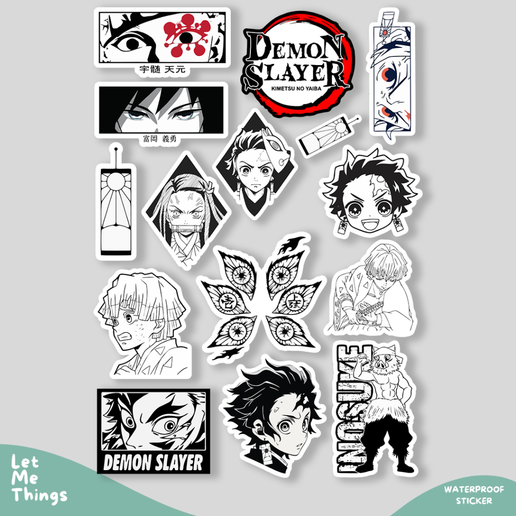 Demon Slayer anime stickers || Demon slayer anime sticker pack | Shopee ...
