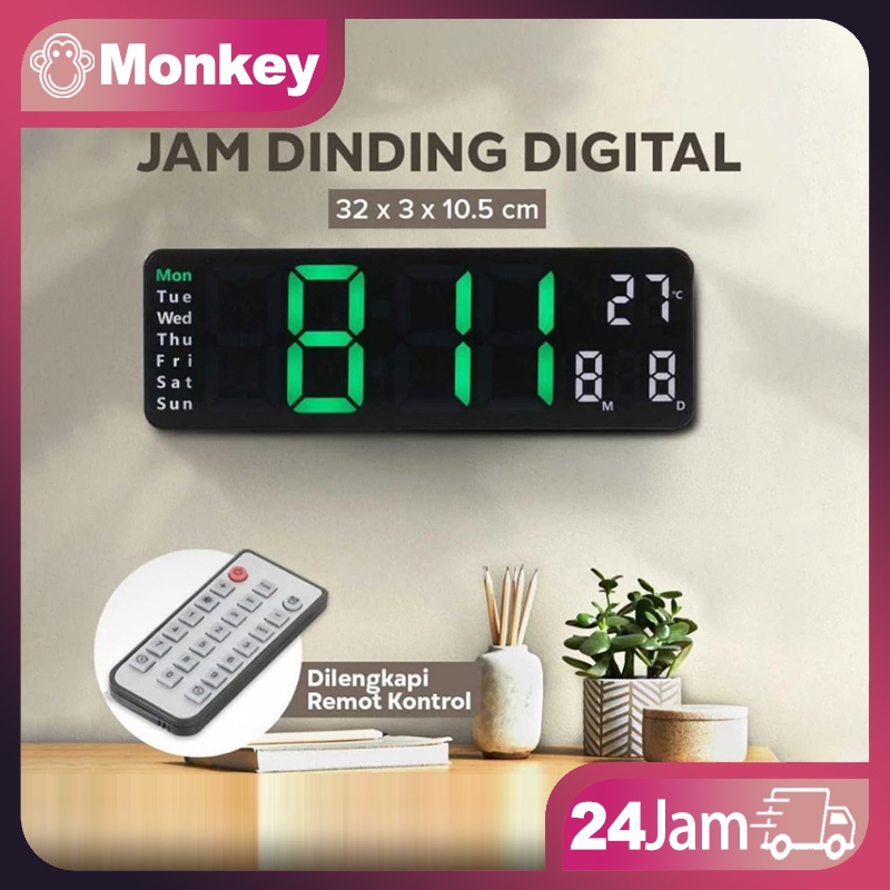 LAYAR 13 Inch Large Screen Display Clock Nordic Digital Clock Simple ...
