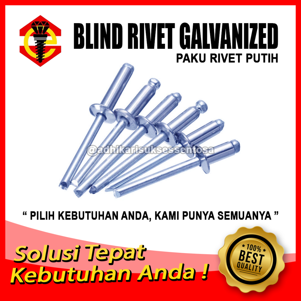 (100 PCS) 3.2 MM Rivet Nails 440 Blind Rivet/s (3.2x11) | Shopee ...