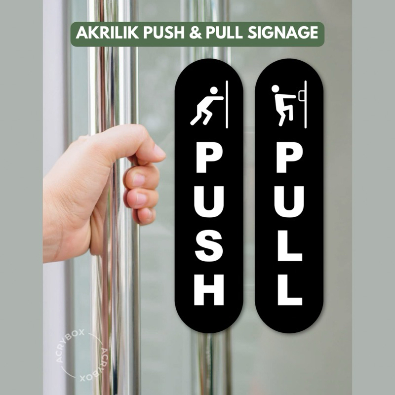 Entrance & Exit Door Signage / Push & Pull Signage | Shopee Philippines