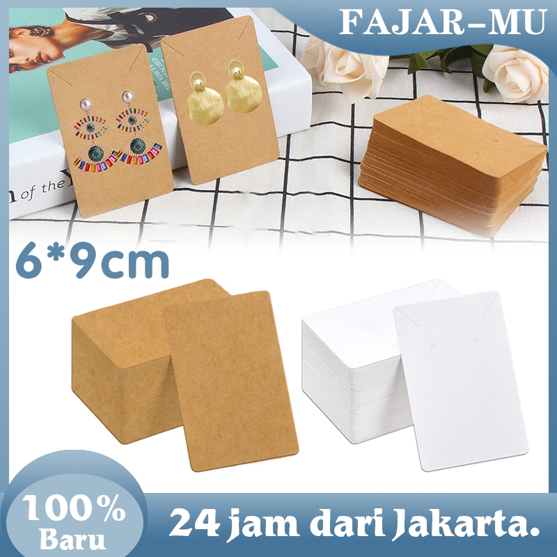 100 Sheets Kraft Paper Earring Display Cards Earring Hangtags Paper ...