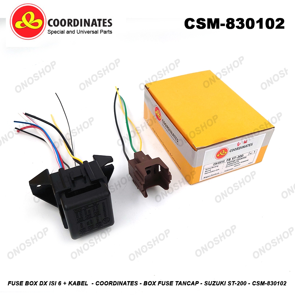 SUZUKI DX Fuse Box Contains 6 + Cable - Coordinates - Plug-in Fuse Box ...