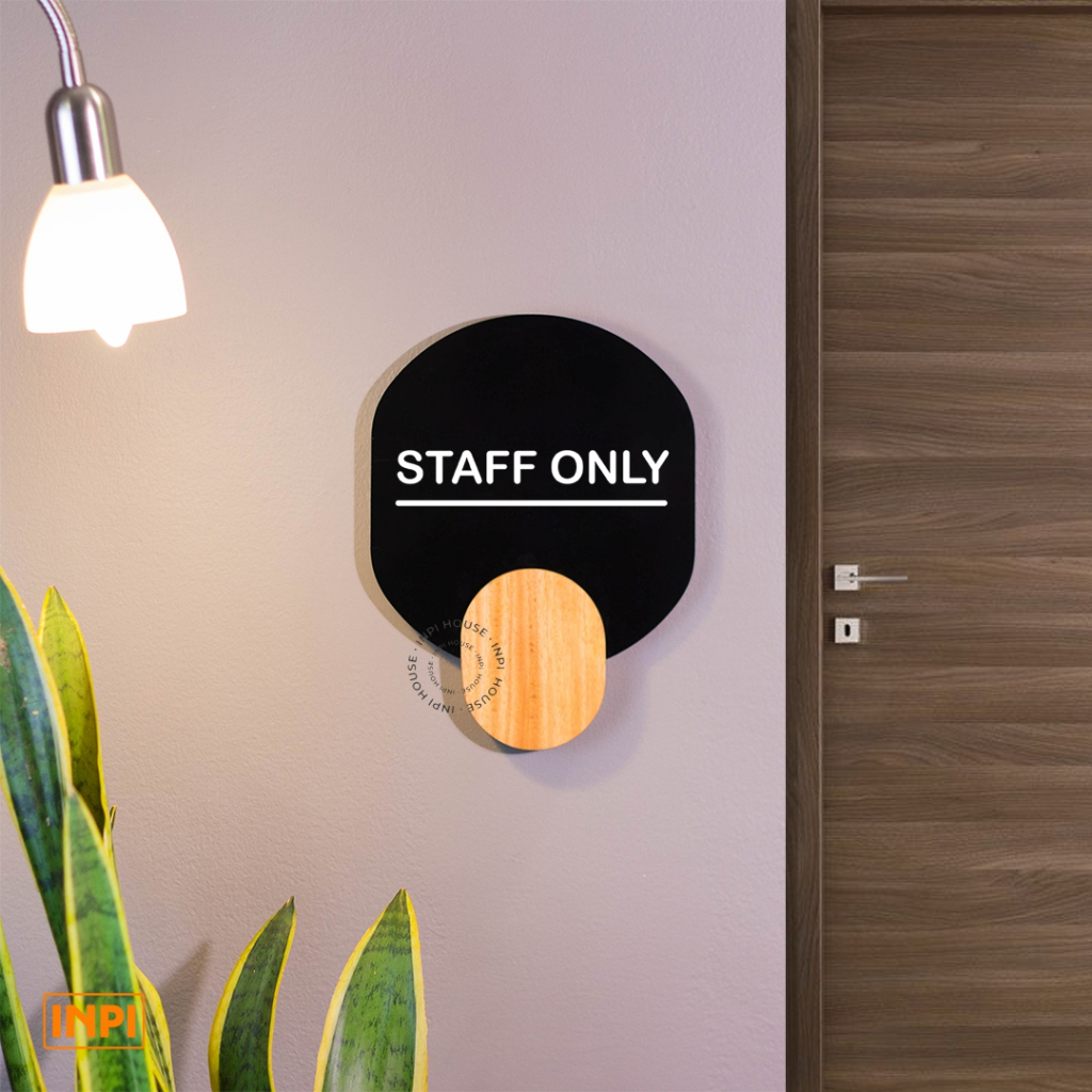 INPI HOUSE Signage Staff Only - Employee Area Sign Board - Outdoor ...