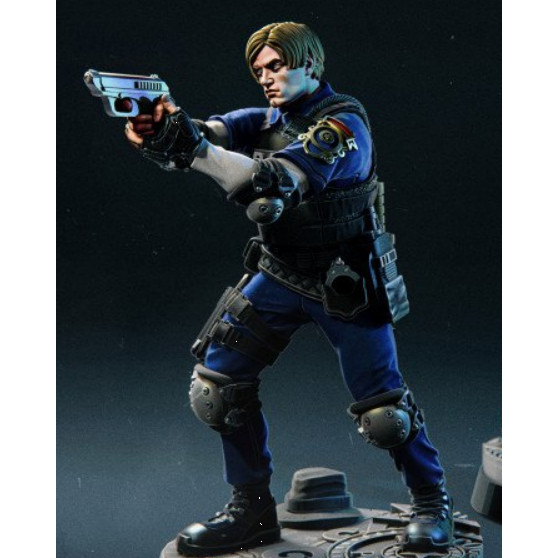Miniature Figure LEON Resident Evil RPD 1/64 HO diorama for diecast ...