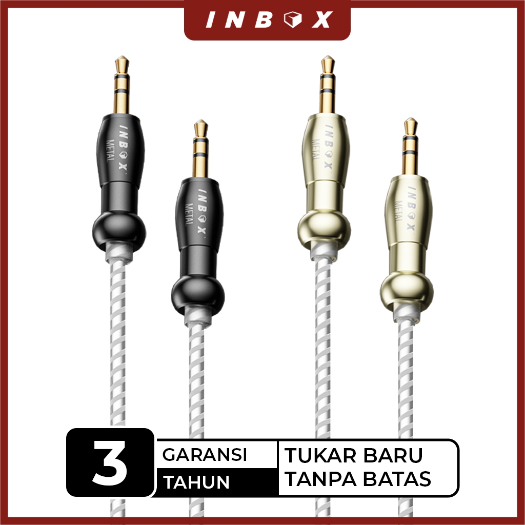 INBOX 3.5mm Jack Aux Audio Cable to 3.5mm HI-Fi Premium Metal Jack ...