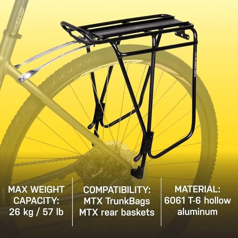 Topeak MXT.2.0 bicycle touring rack Bicycle panier rack on wheels 26 ...