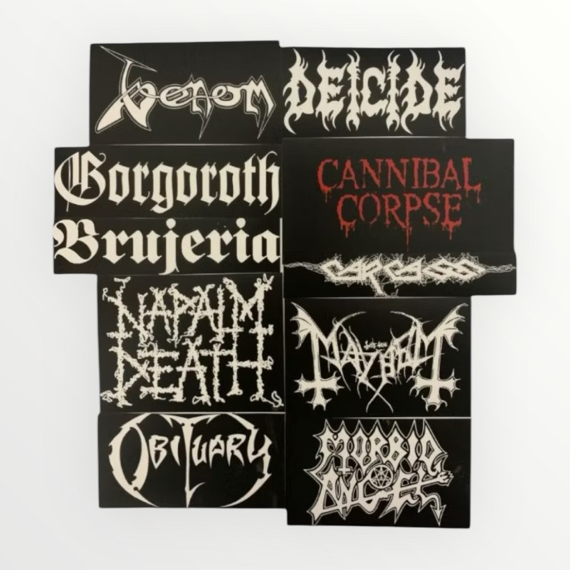 Sticker Pack Death Metal / Black Metal (Obituary, Napalm Death, Canary ...