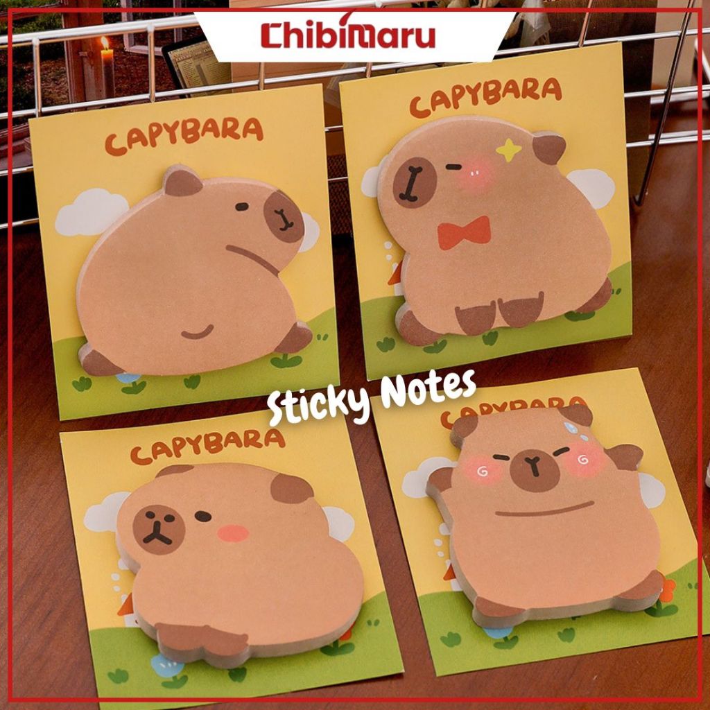 Chibimaru Sticky Notes Capybara Memo Paper | Shopee Philippines