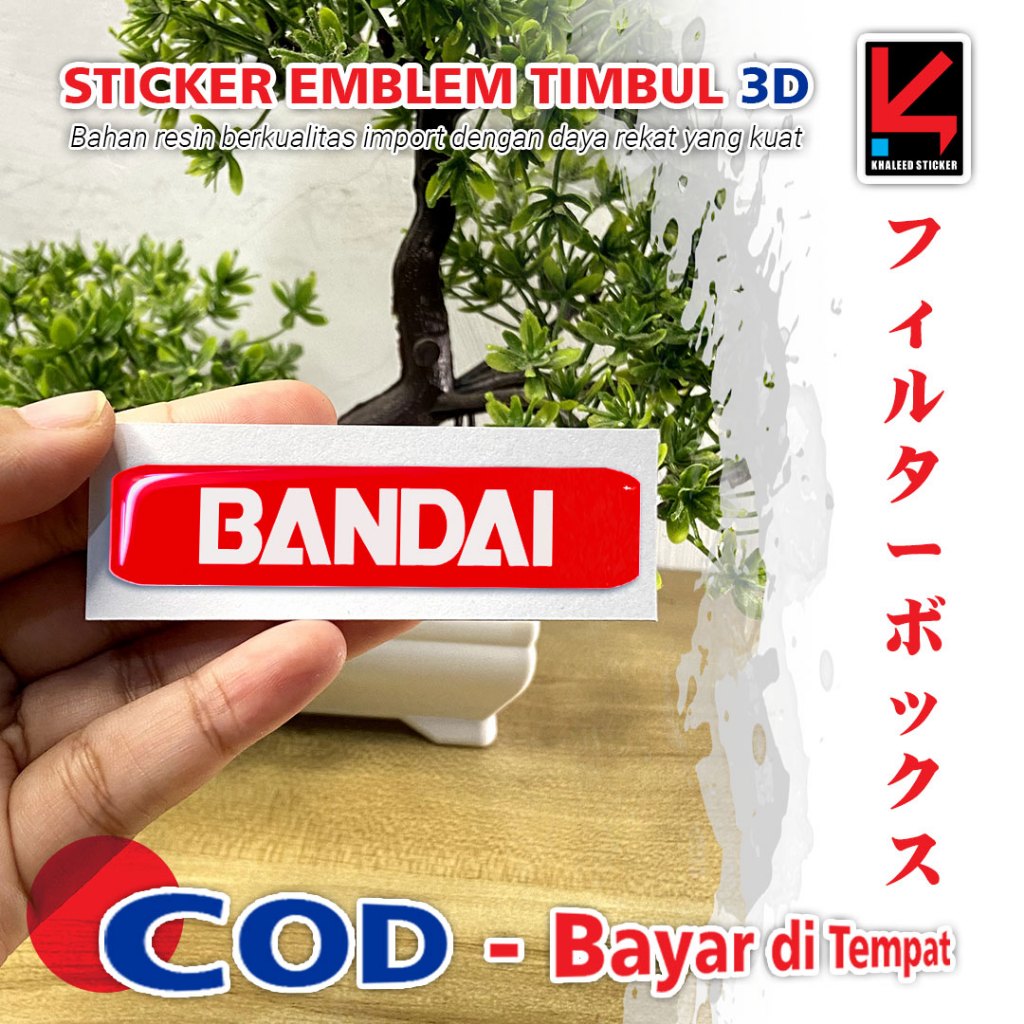 Motorcycle STICKER EMBOSSED BANDAI EMBLEM ESP 3D FILTER BOX FLEXIBLE ...