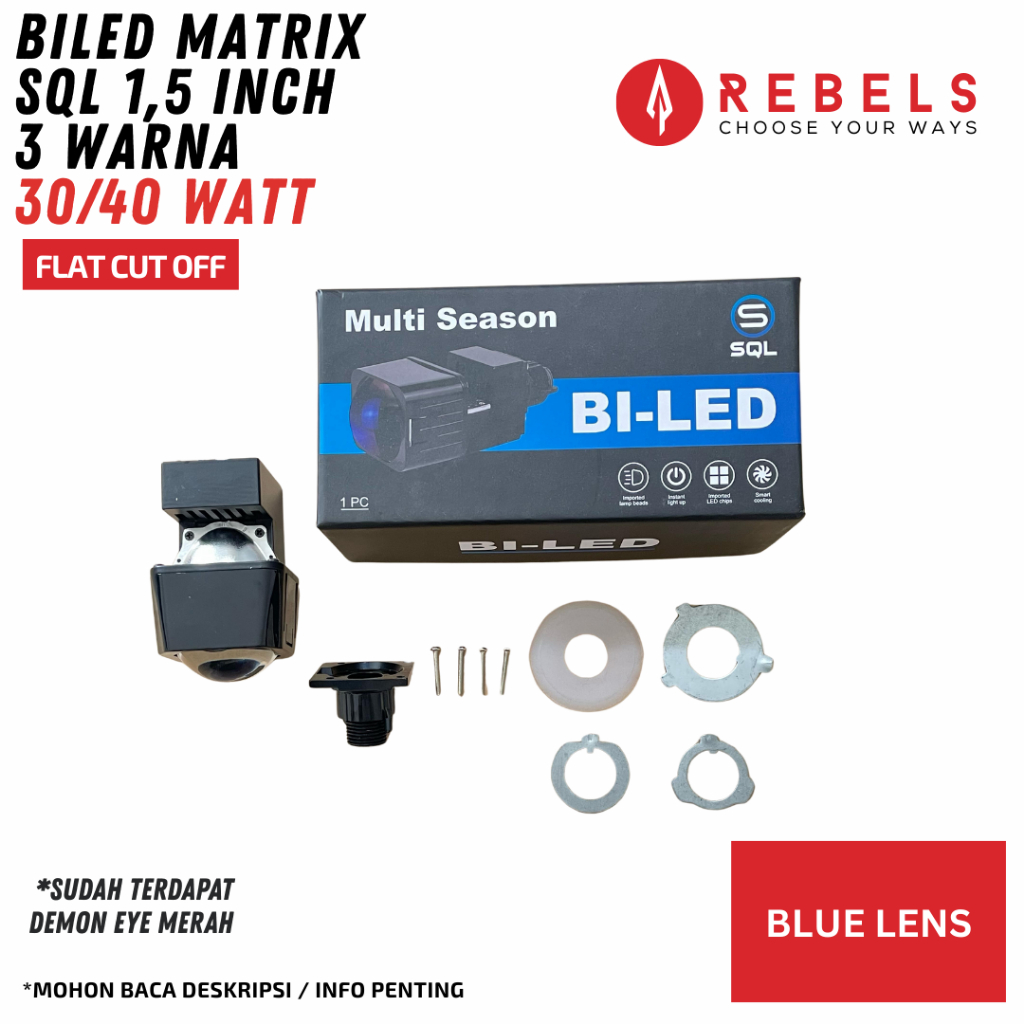 MERAH Biled Matrix SQL 1.5 Inch 3 Colors + Red Demon For Motorcycles ...