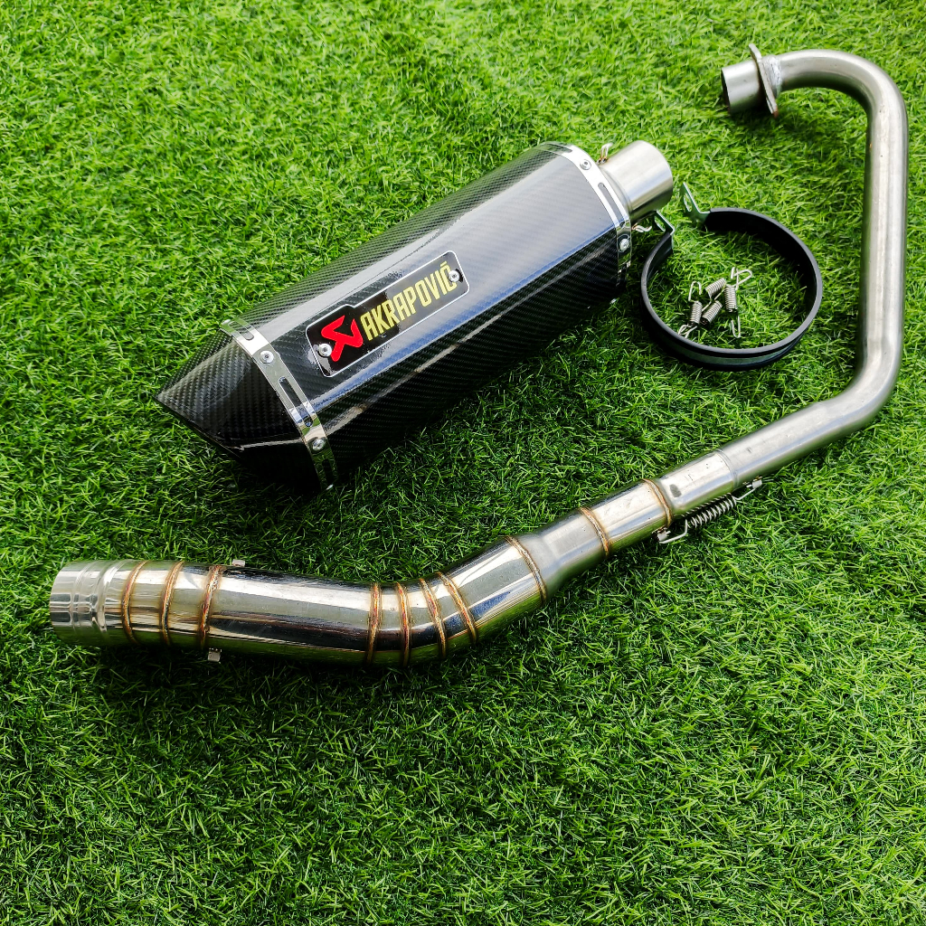Akrapovic racing exhaust Carbon bass cool Vixion Fu R15 CBR CB SONIC ...