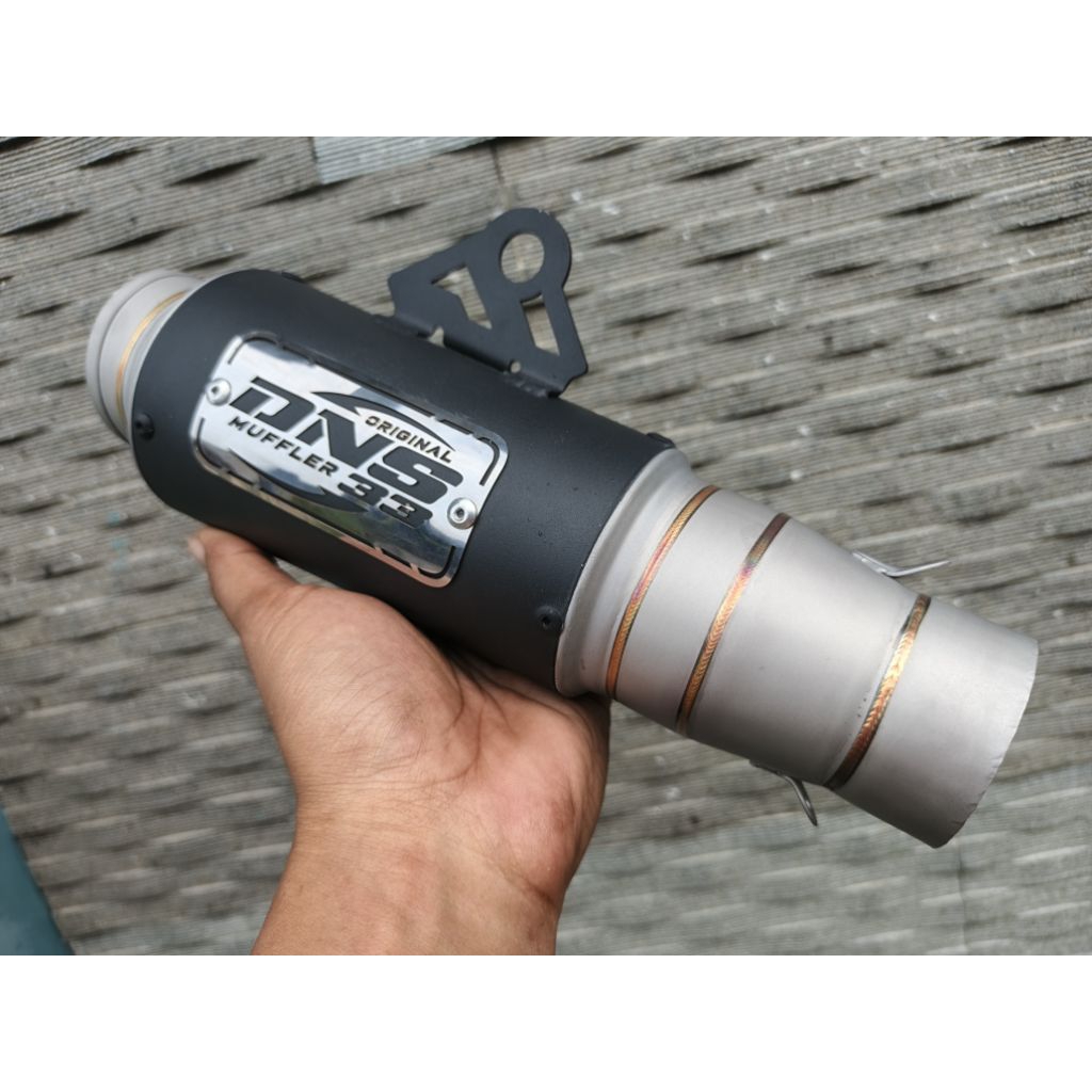 (COD) Racing Exhaust Silencer Type MP2 Black Coating Sanblast inlet ...