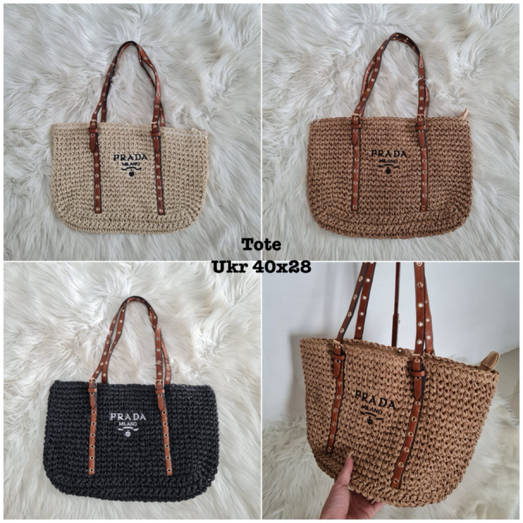Pradong woven tote bag in 3 colors | Shopee Philippines