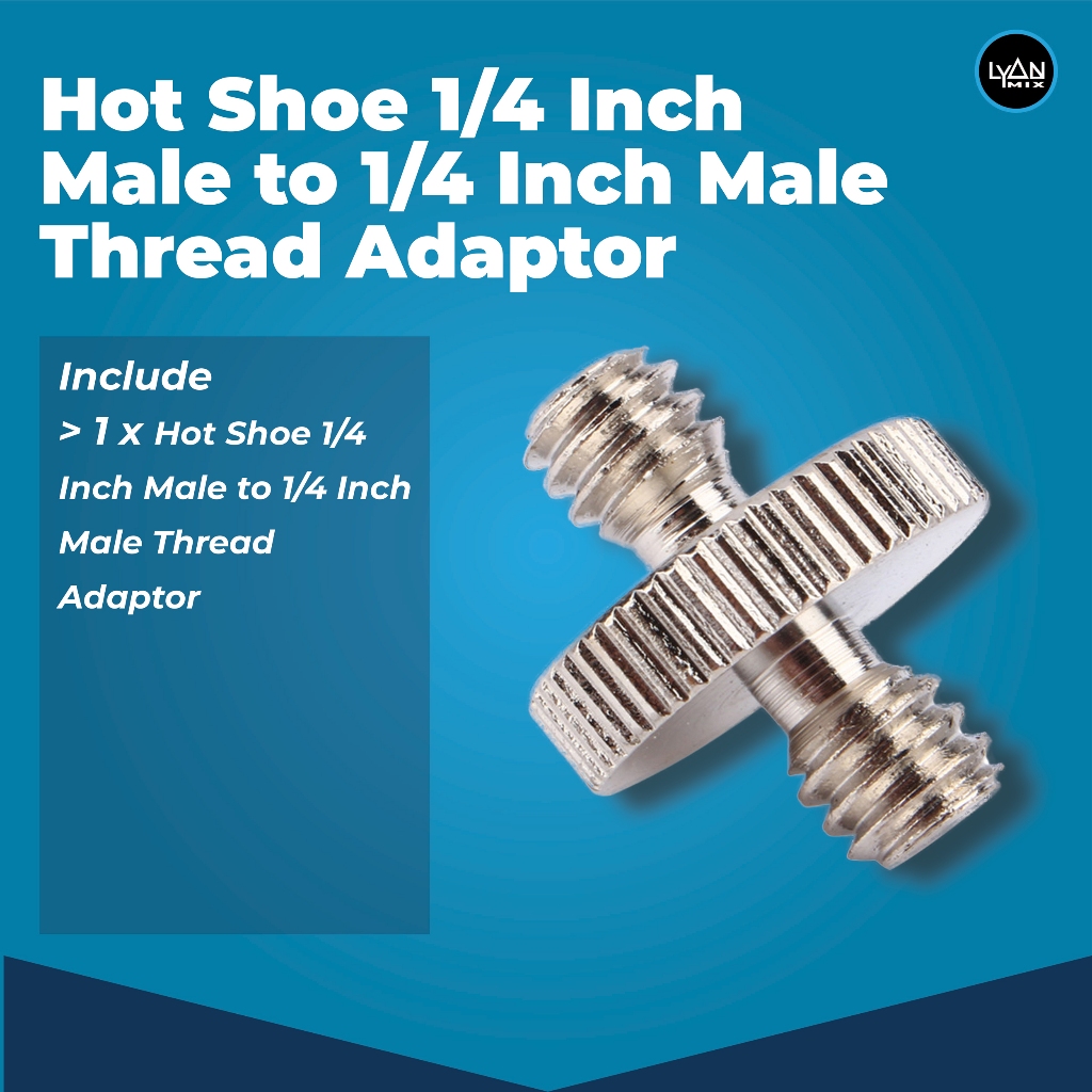 Hot Shoe 1/4 Inch Male to 1/4 Inch Male Thread Adapter | Shopee Philippines