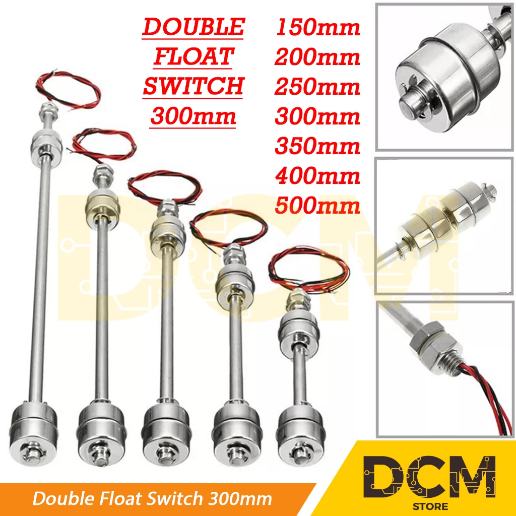 Double Float Switch Dual Balls Stainless SUS Water Level Sensor 300mm ...