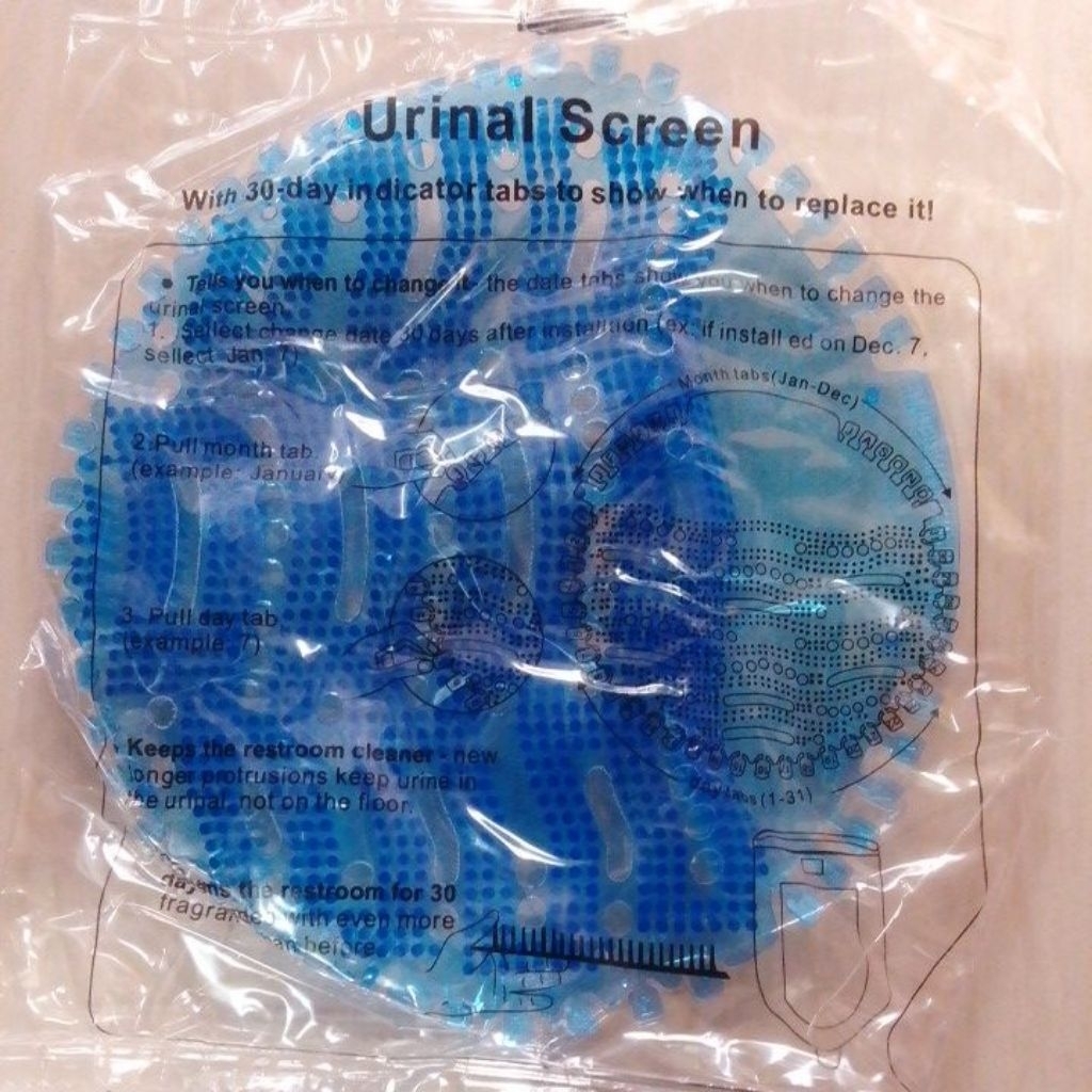 Urinal sckrin men's toilet freshener (Ocean blue) | Shopee Philippines