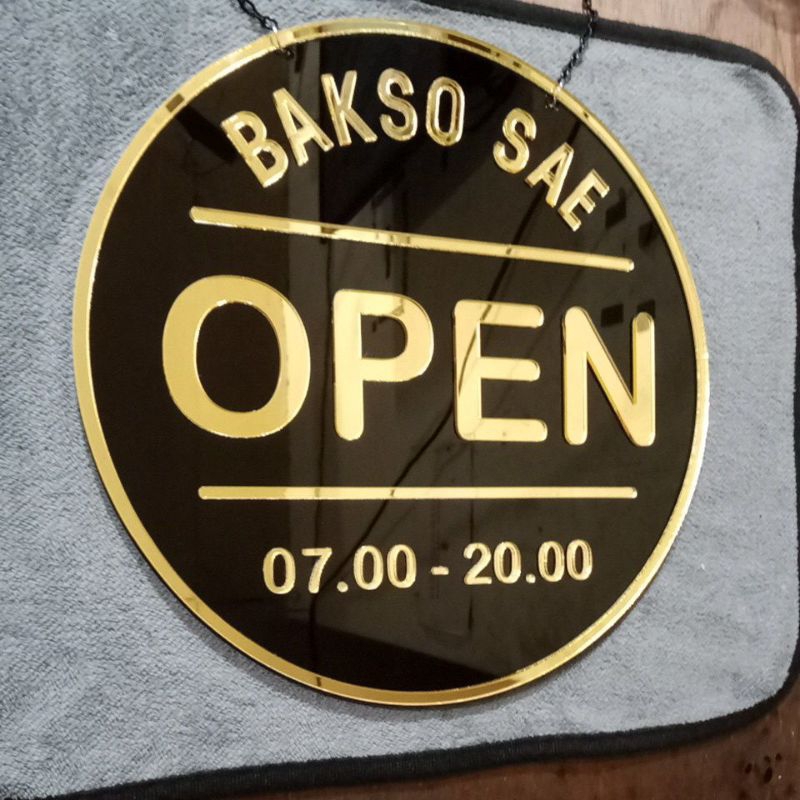 Open Closed Custom Name + Clock Open Close Shop Sign In Acrylic ...