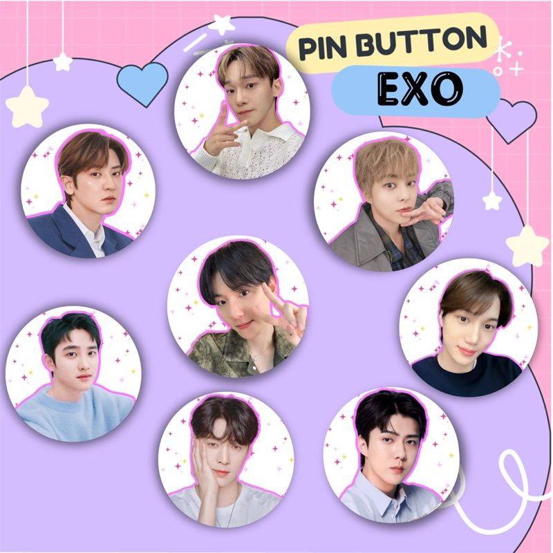 Sm Entertament Buttom Pin Kpop Button Pin Pin For Bags Shopee
