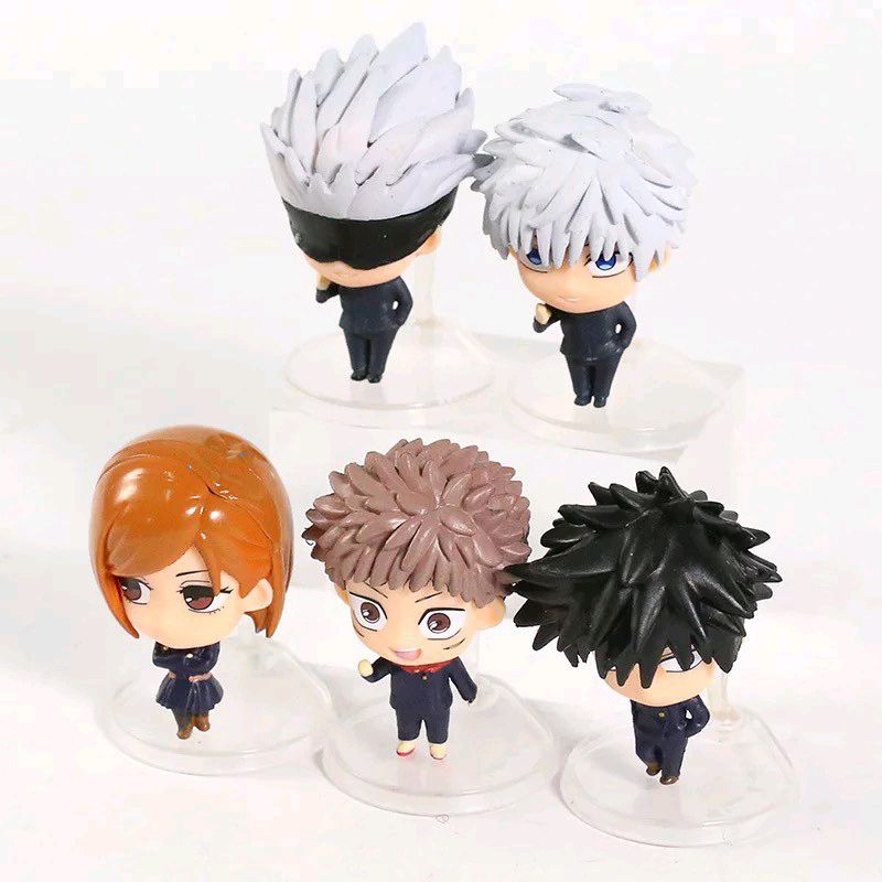 Action FIGURE Jujutsu kaisen ITADORI GOJO FUSHIGURO CHIBI TOPPER CAKE ...