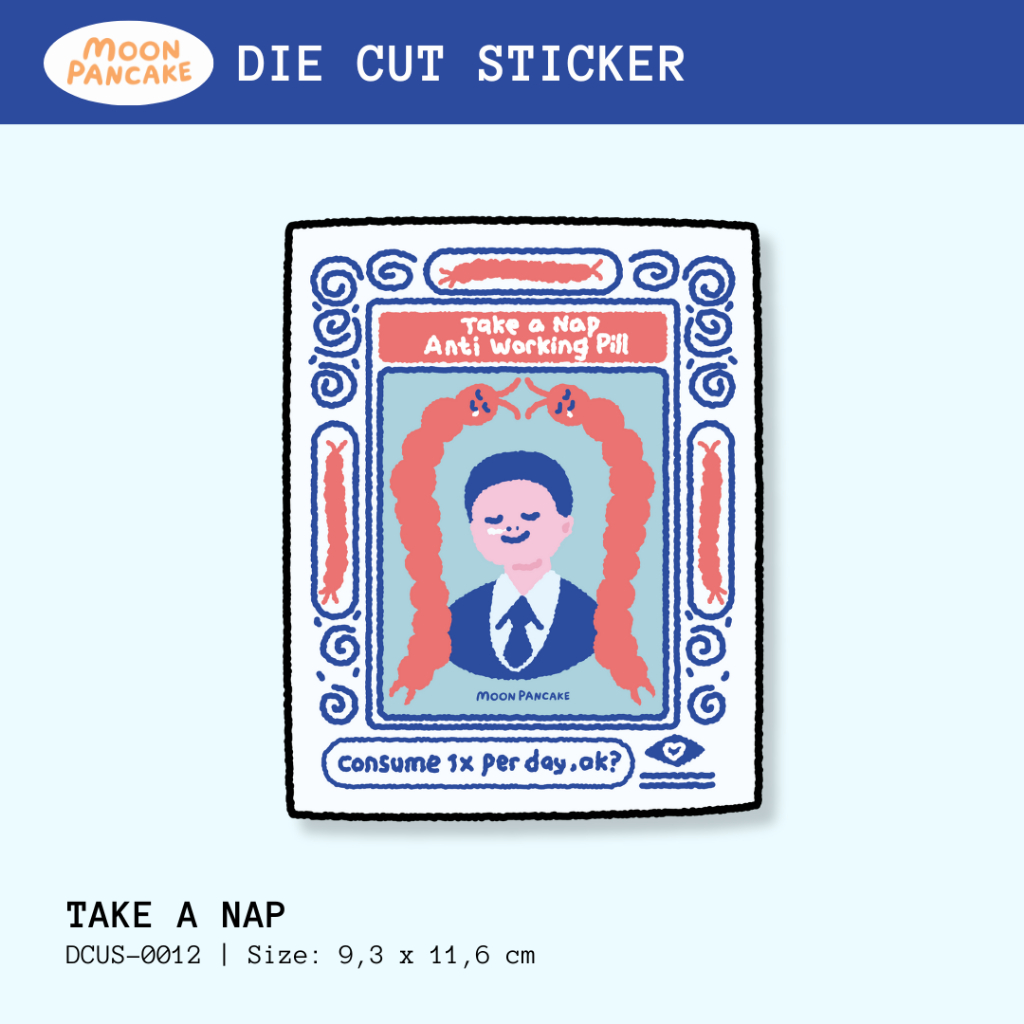 Moon Pancake Die Cut Sticker (Luggage Sticker) - Take Napa | Shopee ...