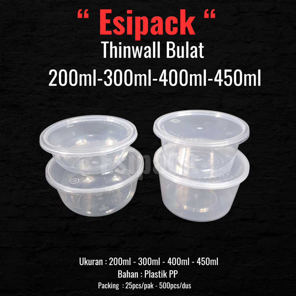 Thinwall Roud, Round Plastic Bowl Container Lunch Box 200ml to/d 450ml ...