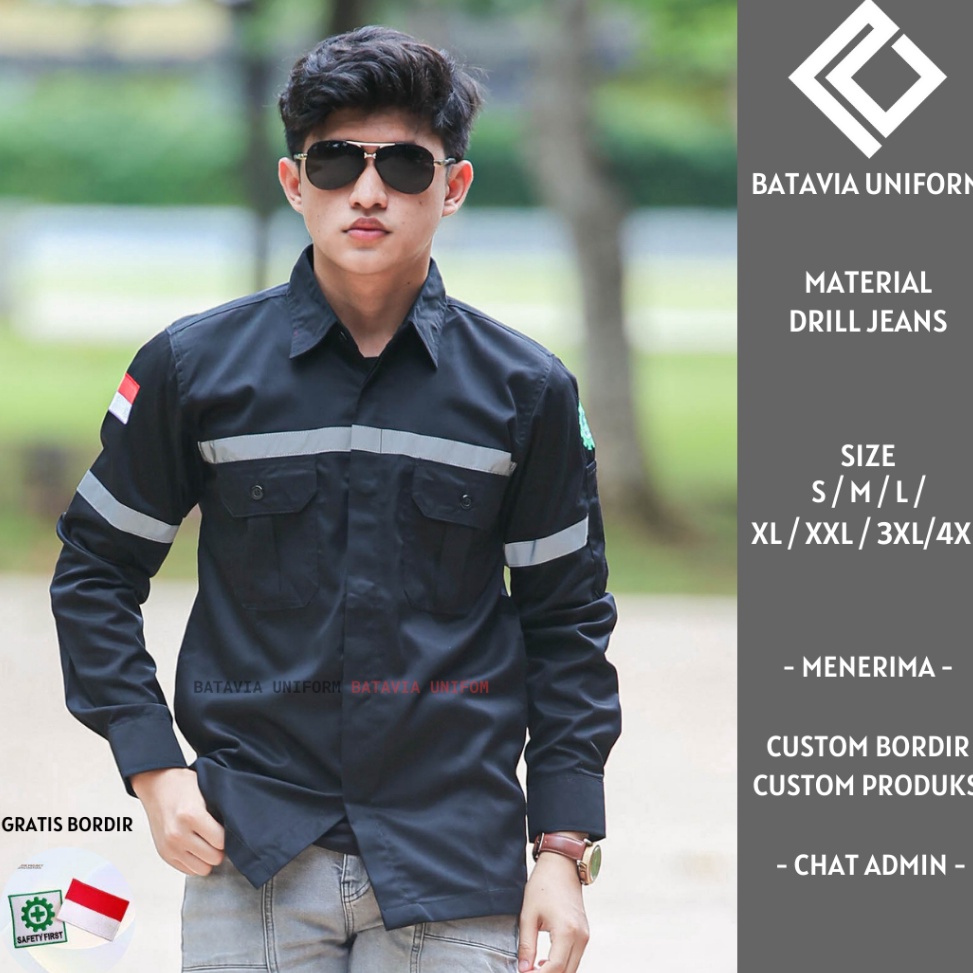KEMEJA CODE A22W K3 Safety Wearpack Shirt Long Sleeve Werpack Field ...