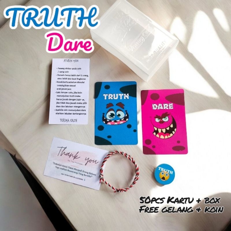 Truth Or Dare Game Cards | Truth Or Dare Game Card Monster | Shopee ...