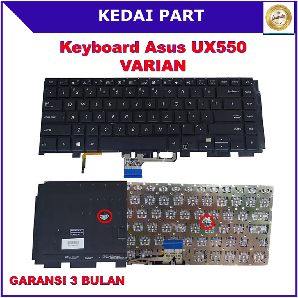 Connecteur D'alimentation DC Jack Pour Asus Zenbook UX550GE/GD/GDX - Pièce De Rechange Neuve, Garantie 6 Mois