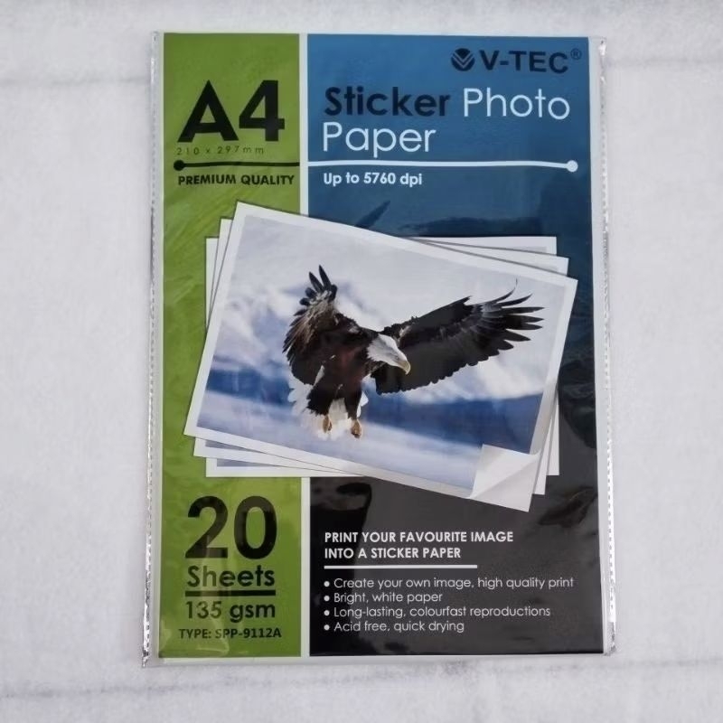 A4 V-Tec Glossy Photo Sticker Paper 135 gsm | Shopee Philippines