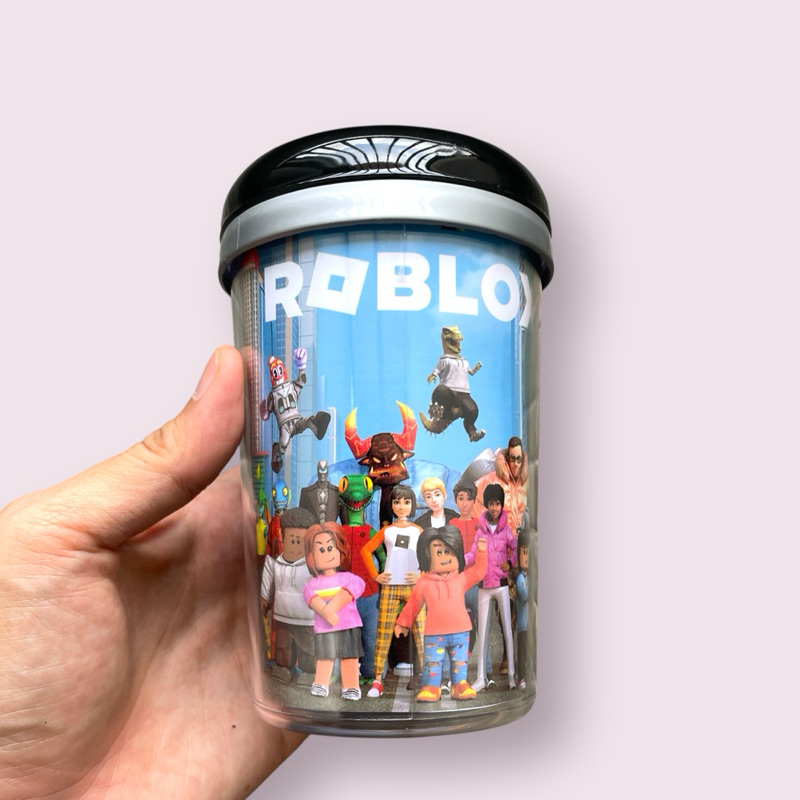 Tumbler Glass Handle Roblox Game Cartoon Kids Obby Avatar Drinking