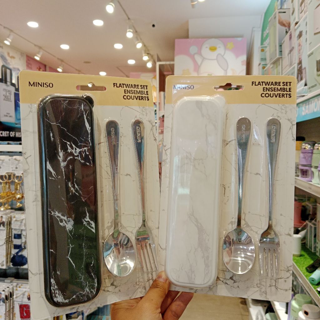 Miniso Monochrome Collection Table Fork & Table Spoon | Shopee Philippines