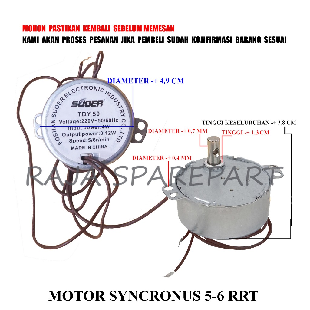 MRT SYNCHRONOUS MOTORCYCLE / ROTARY FAN / SYNCRONIC MOTORCYCLE 5-6 RRT ...