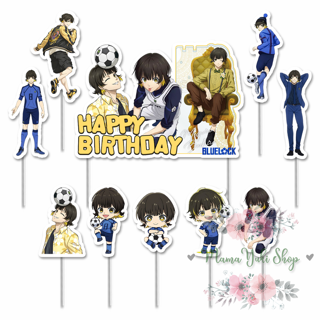 Children's Birthday Cake Topper with BACHIRA MEGURU BLUE LOCK ANIME ...