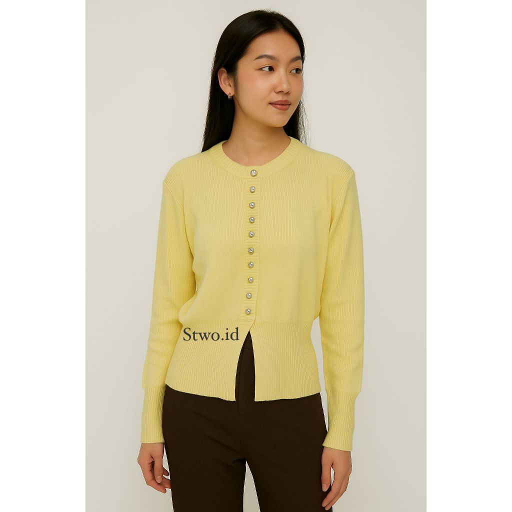 Butter Yellow Cardigan main image 1