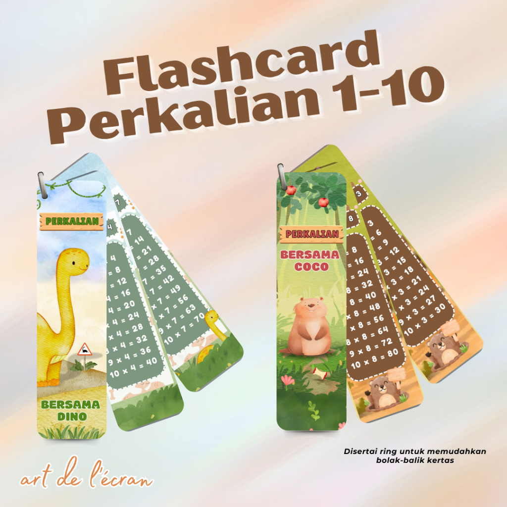 Flash Cards Mathematics Table Cards Multiplication 1 to 10 Counting ...