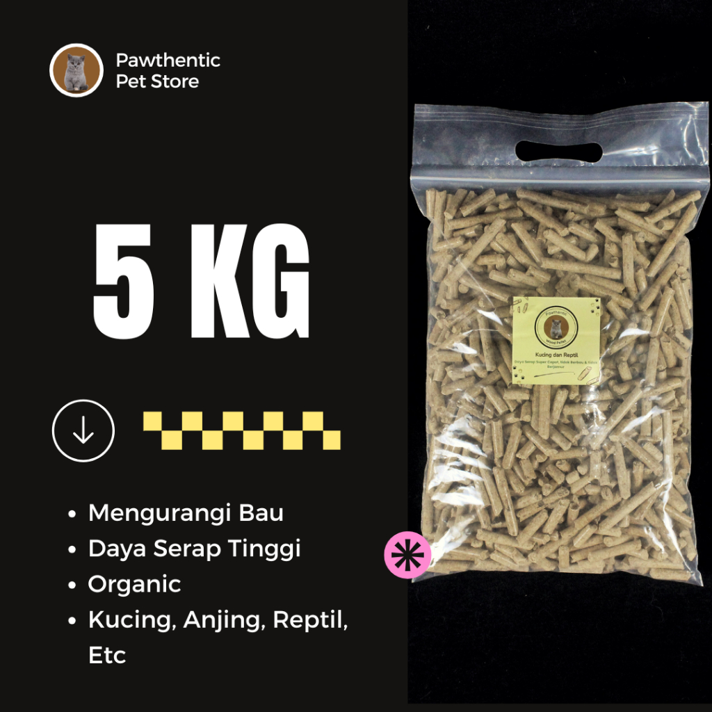 Wood Pellets / Cotton Tail / Rice Husk-5Kg - Made from Rice Husks - Cat ...