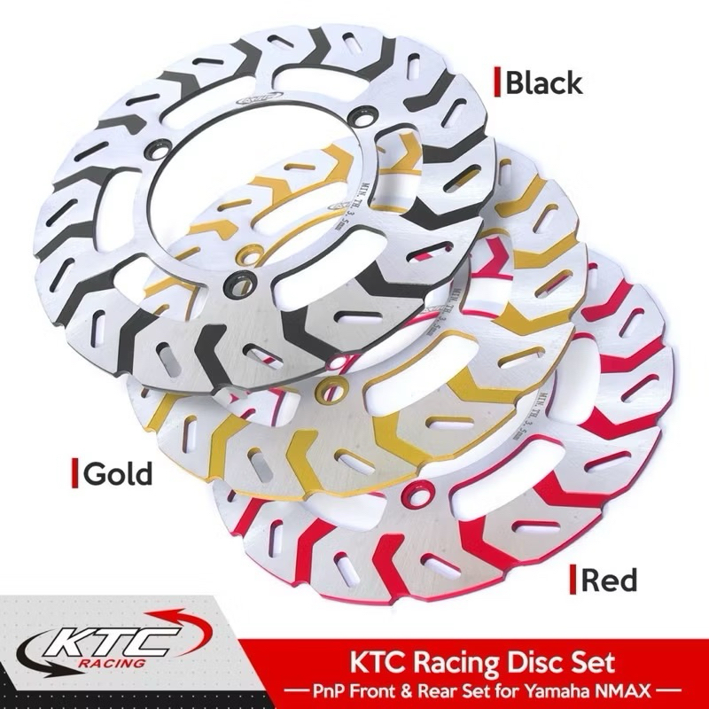 ORIGINAL KTC RACING DISC BRAKE SET FRONT REAR 230MM+245MM NMAX NMAX NEW ...