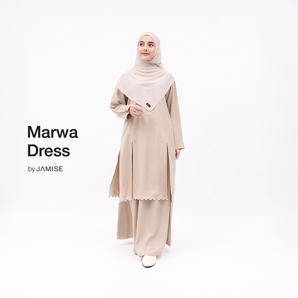 CODE A88Z Jamise Marwa Dress Tunic Skirt Gamis Eid | Shopee Philippines