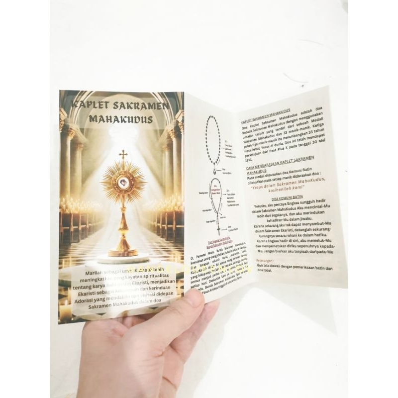 Mahakudus Sakramen Rosary prayer sheet / Mahakudus Sacramen Caplets ...