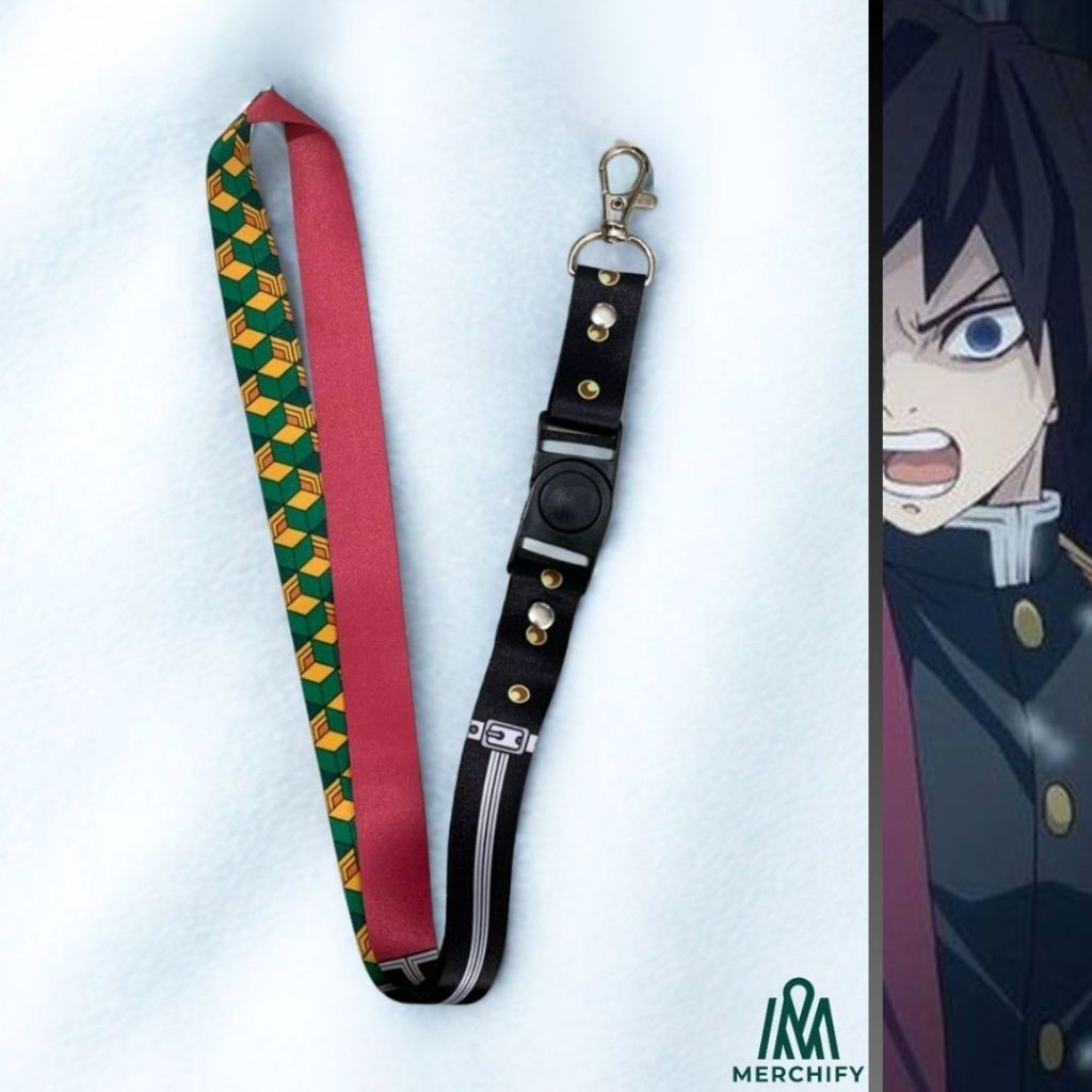 GIYU TMIOKA Demon Slayer Lanyard Anime Merchandise ID Card Rope ...
