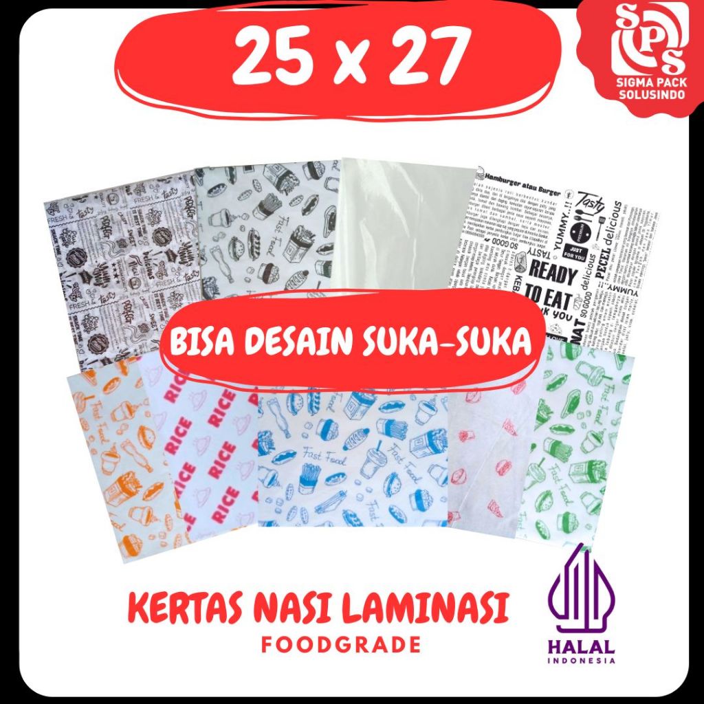 Rice Paper 25x27 Padang | Paperwrap KFC Paper Wrap Packing Burger ...