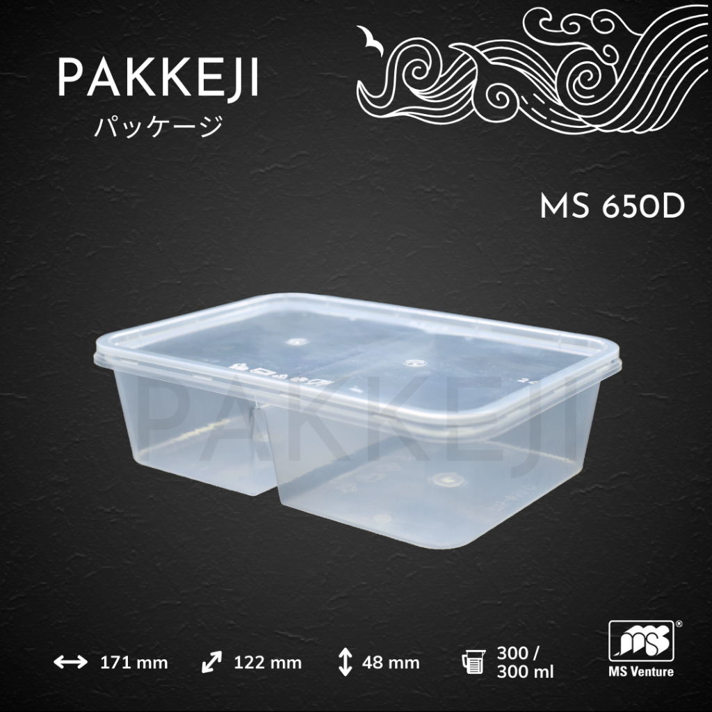 Pakkeji Lunch Box 2 Compartments - Transparent Food Container Capacity ...