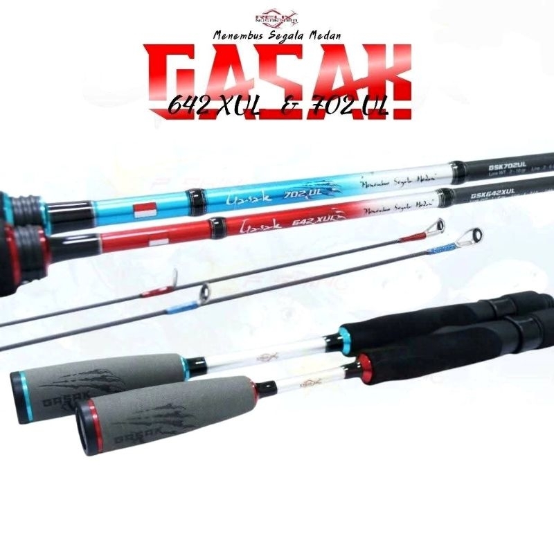 Relix Nusantara Rooster Fishing Rod 642 1-3lbs 702 2-6lbs | Shopee ...