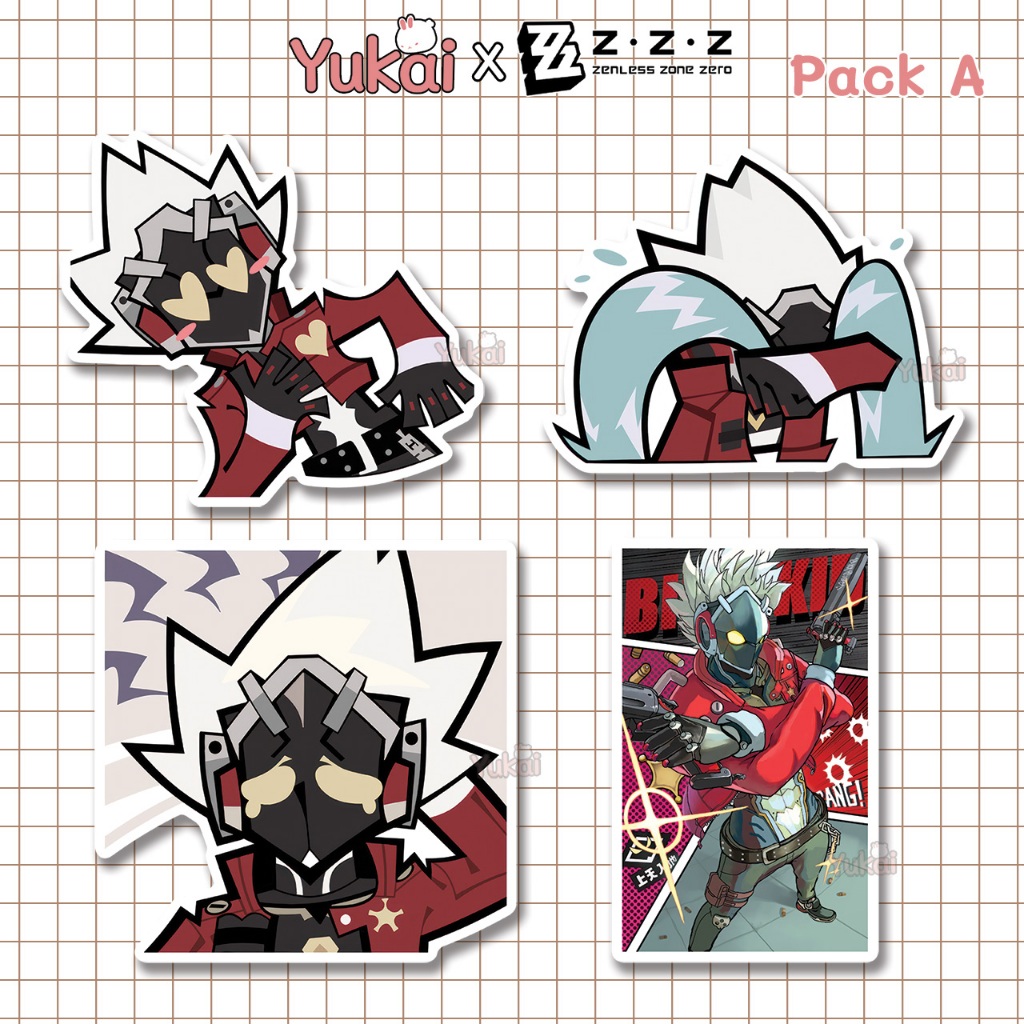 Billy Zenless Zone Zero (ZZ) Premium Stickers - Waterproof Anime ...