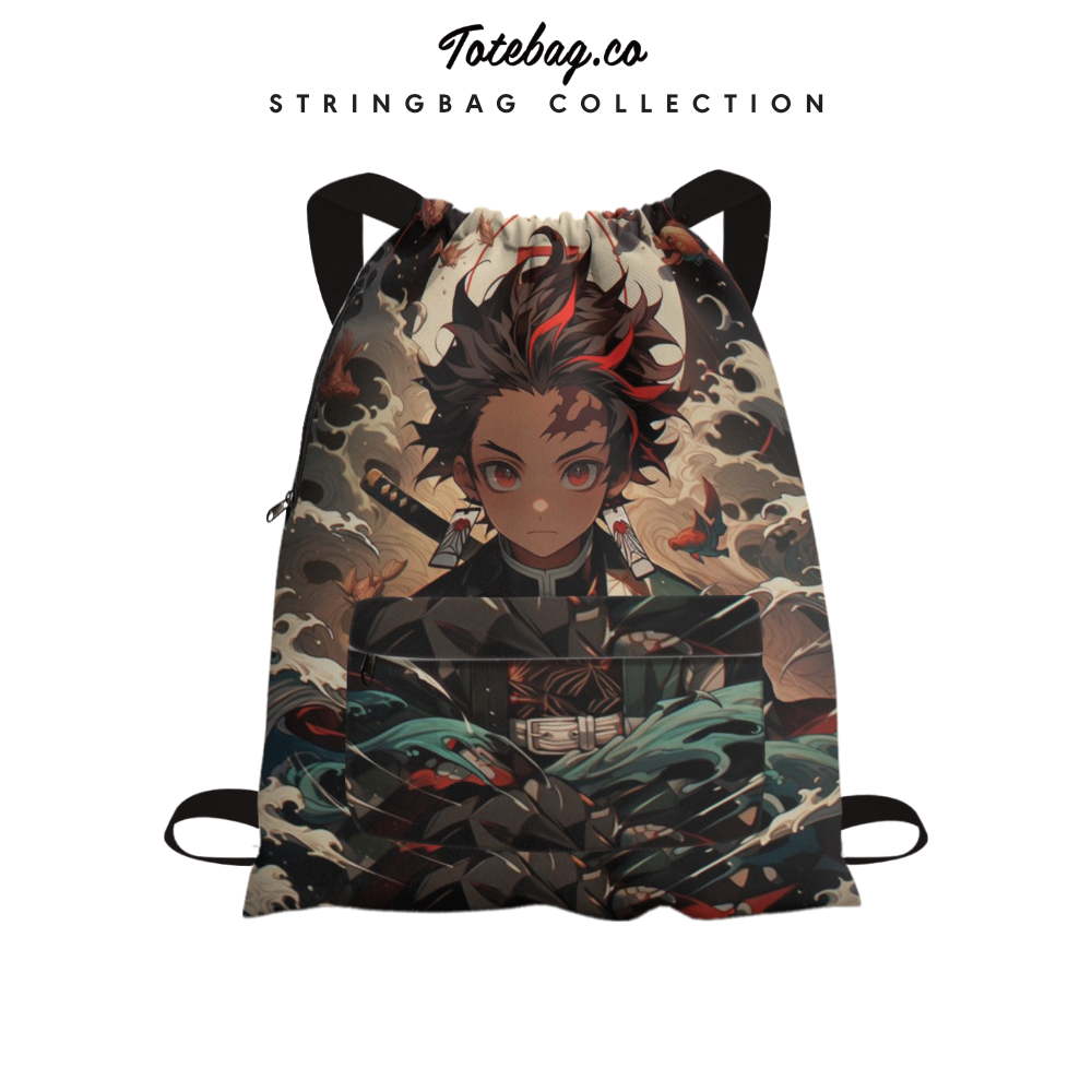 Totebag.co - Demon Slayer Waterproof Drawstring Backpack Bag Sabito ...