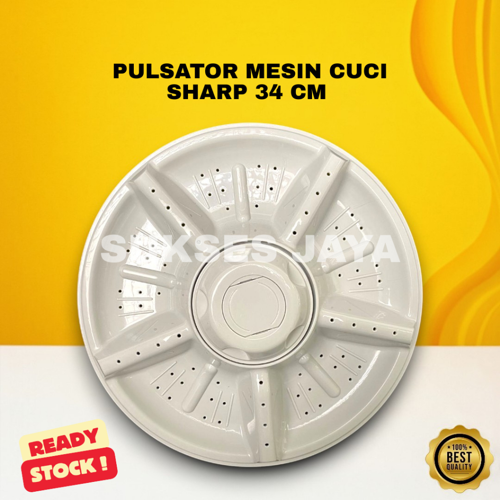 MESIN WASHING MACHINE PULSATOR AS DIAMETER 34 CM/ SHARP 10 SPIN WASHING ...