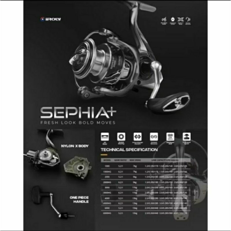 Reel Iroly Sephia Plus SW | Power handle | New new | Shopee Philippines